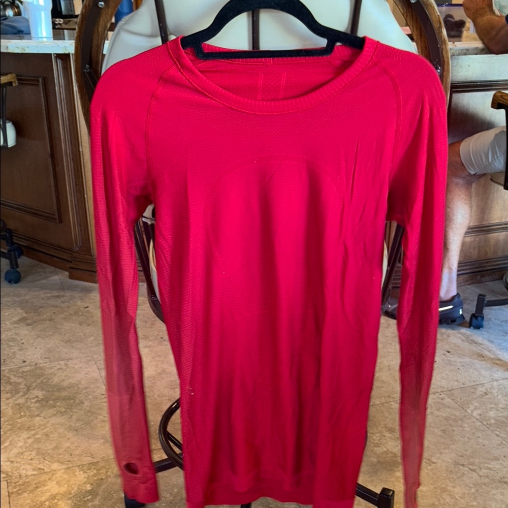 Lululemon Athletica Red Fitted Hoodie